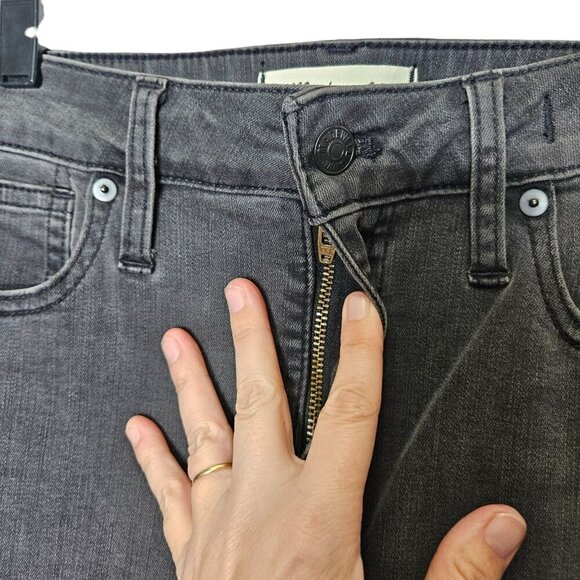 Madewell Curvy High-Rise Skinny Jeans W26 Black Distressed Denim Size 26 - Picture 15 of 15